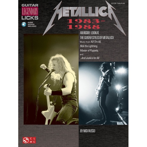 METALLICA LEGENDARY LICKS 1983-1988 Guitar Recorded Versions NOTES & TAB