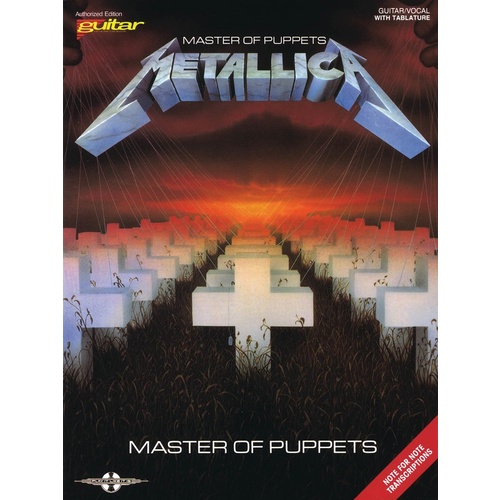METALLICA MASTER OF PUPPETS Guitar Tab Book