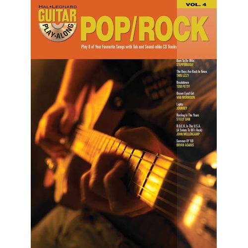 POP ROCK Guitar Playalong Book & CD with TAB Volume 4