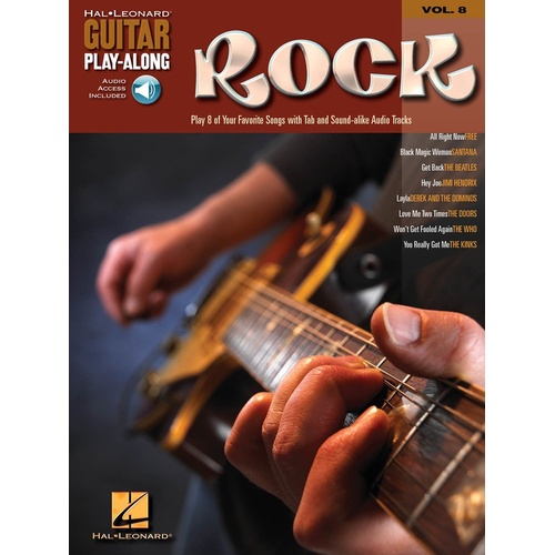 ROCK Guitar Playalong Book with Audio Online Access and TAB Volume 8