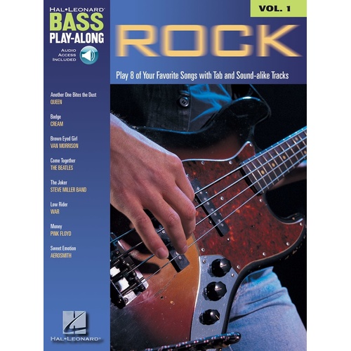 ROCK Bass Playalong Book with Online Audio Access Volume 1