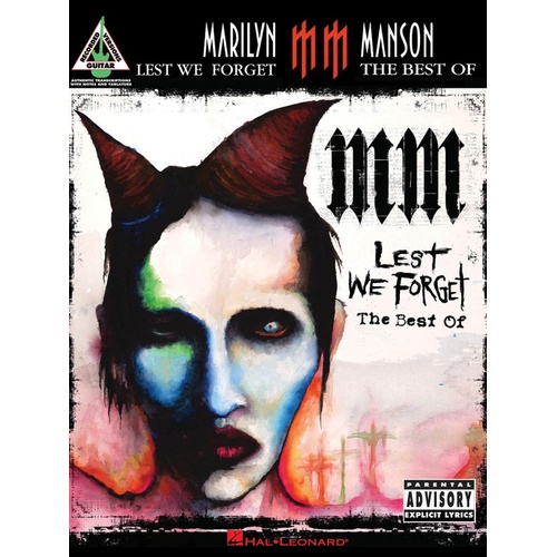 MARILYN MANSON THE BEST OF LEST WE FORGET Guitar Recorded Versions NOTES & TAB