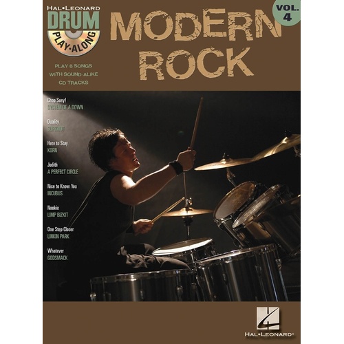 MODERN ROCK Drum Playalong Book & CD Volume 4