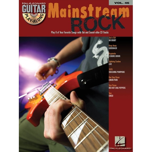 MAINSTREAM ROCK Guitar Playalong Book & CD with TAB Volume 46