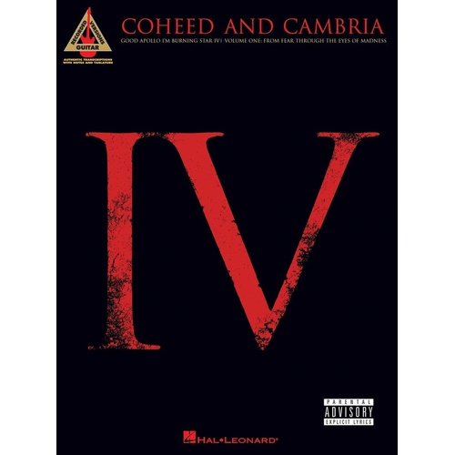 COHEED & CAMBRIA GOOD APOLLO IM BURNING STAR IV VOL 1 Guitar Recorded Versions NOTES & TAB