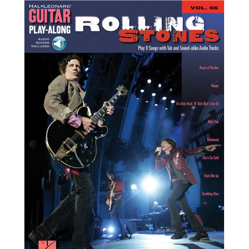 ROLLING STONES Guitar Playalong Book with Online Audio Access Volume 66
