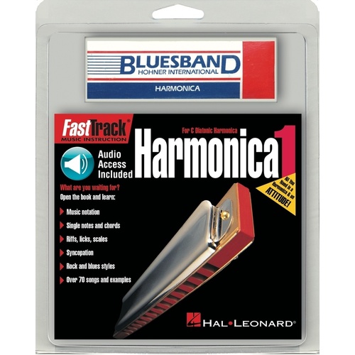 FASTTRACK Harmonica Pack Book & CD with a Harmonica