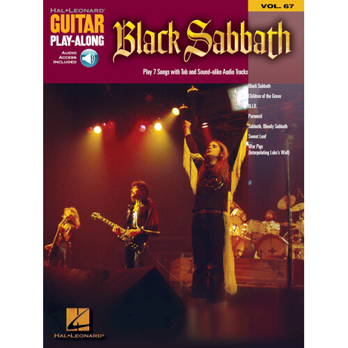 BLACK SABBATH Guitar Playalong Book with Online Audio Access Volume 67