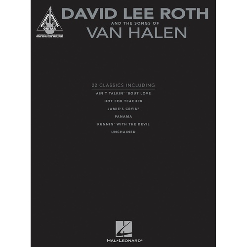 DAVID LEE ROTH AND SONGS OF VAN HALEN Guitar Recorded Versions NOTES & TAB