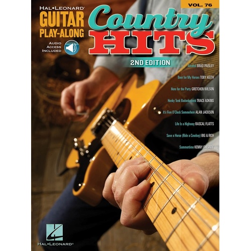 COUNTRY HITS Guitar Playalong Book with Online Audio Access and TAB Volume 76