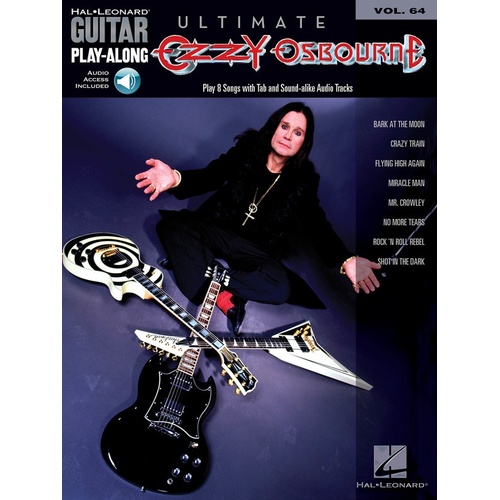 OZZY OSBOURNE Guitar Playalong Book with Online Audio Access Volume 64
