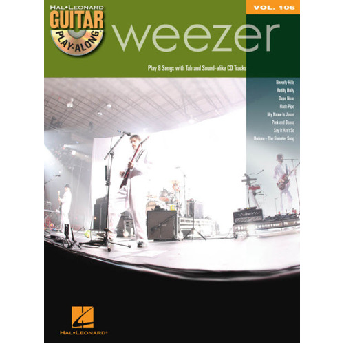 WEEZER Guitar Playalong Book & CD with TAB Volume 106