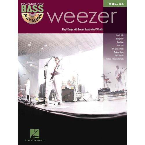 WEEZER Bass Playalong Book & CD Volume 24