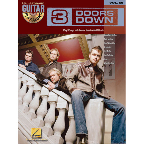3 DOORS DOWN Guitar Playalong Book & CD with TAB Volume 60