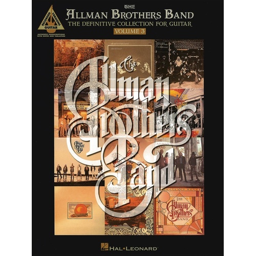 ALLMAN BROTHERS BAND DEFINITIVE COLLECTION BK 3 Guitar Recorded Versions NOTES & TAB