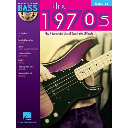 1970S Bass Playalong Book & CD Volume 31