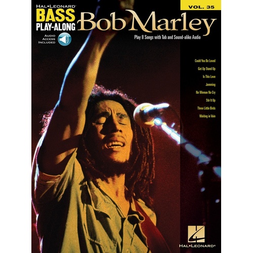 BOB MARLEY Bass Playalong Book with Online Audio Access & TAB Volume 35