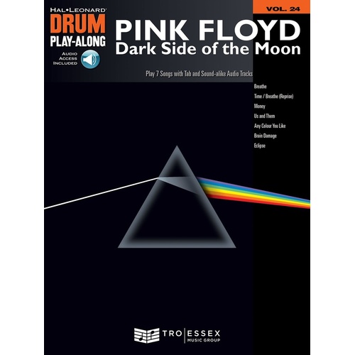 PINK FLOYD DARK SIDE OF THE MOON Drum Playalong  with Online Audio Access Volume 24