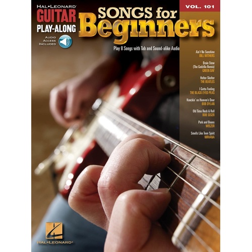 SONGS FOR BEGINNERS Guitar Playalong Book with Online Audio Access and TAB Volume 101