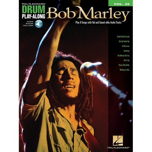 BOB MARLEY Drum Playalong Book with Online Audio Access Volume 25