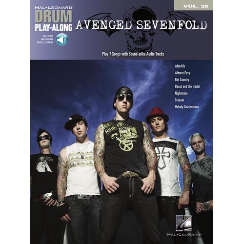 AVENGED SEVENFOLD Drum Playalong Book with Online Audio Access Volume 28