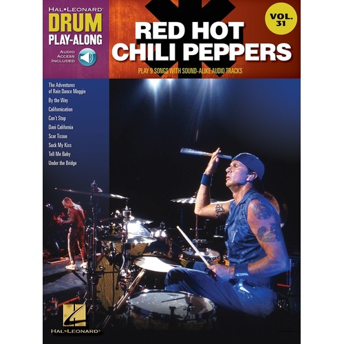 RED HOT CHILI PEPPERS Drum Playalong Book with Online Audio Access Volume 31