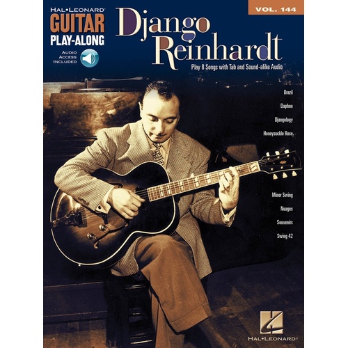 DJANGO REINHARDT Guitar Playalong Book with Online Audio Access Volume 144