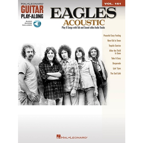 EAGLES Acoustic Guitar Playalong Book with Online Audio Access Volume 161