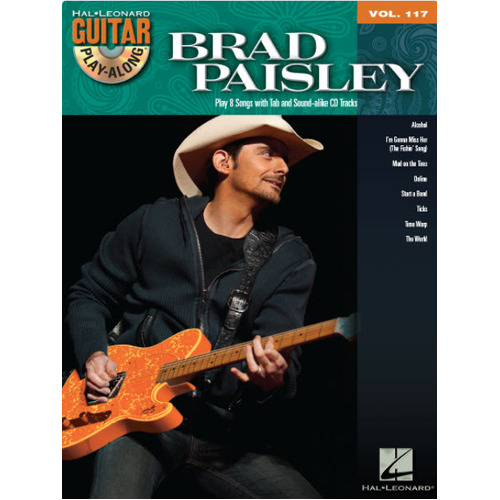 BRAD PAISLEY Guitar Playalong Book & CD with TAB Volume 117