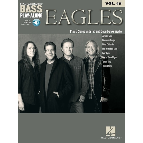 EAGLES Bass Playalong Book with Online Audio Access Volume 49