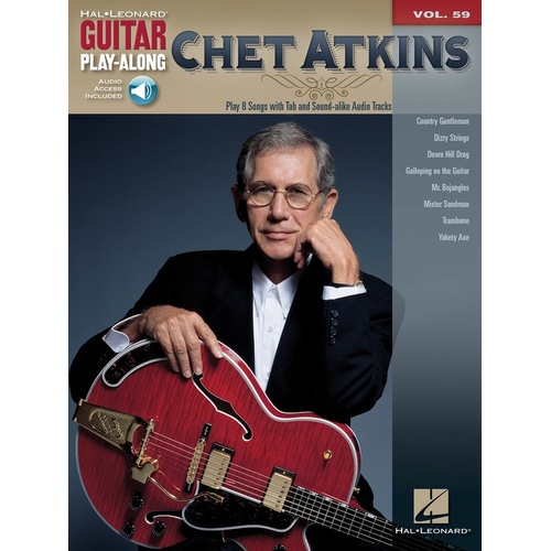 CHET ATKINS Guitar Playalong Book with Online Audio Access and TAB Volume 59