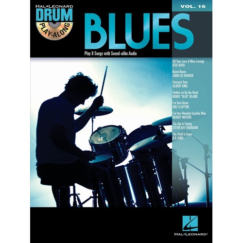 BLUES Drum Playalong Book & CD Volume 16