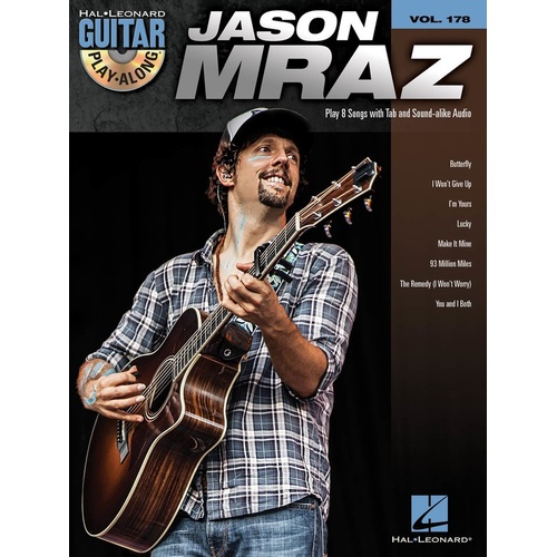JASON MRAZ Guitar Playalong Book & CD with TAB Volume 178