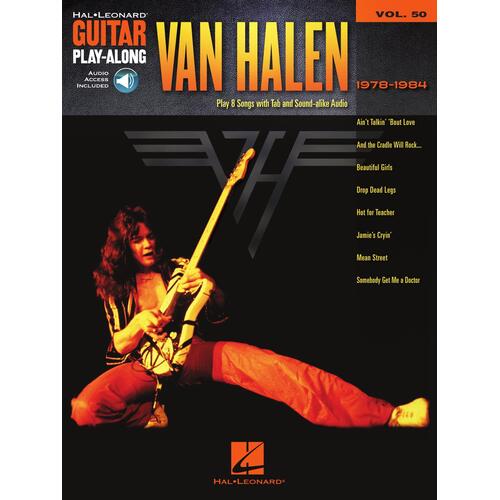 VAN HALEN 1978-1984 Guitar Playalong Book with Online Audio Access and TAB Volume 50