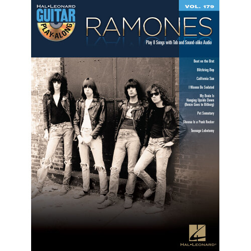 RAMONES Guitar Playalong Book & CD with TAB Volume 179