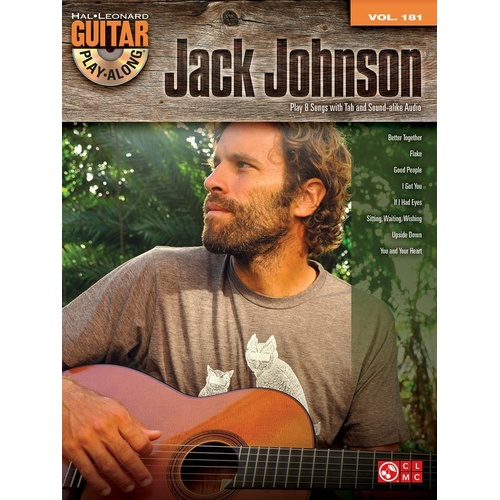 JACK JOHNSON Guitar Playalong Book & CD with TAB Volume 181
