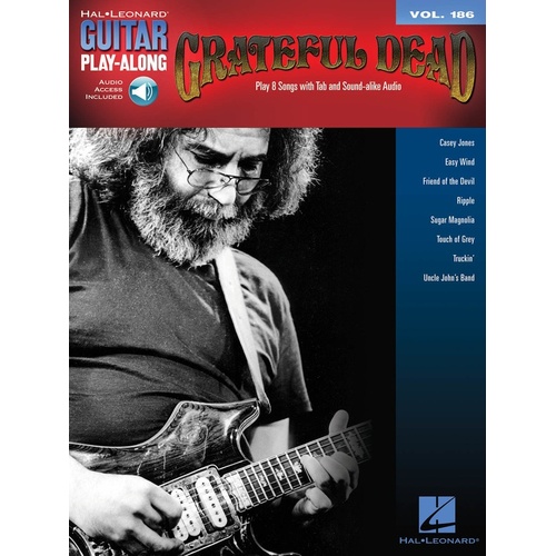 GRATEFULL DEAD Guitar Playalong Book with Online Audio Access and TAB Volume 186