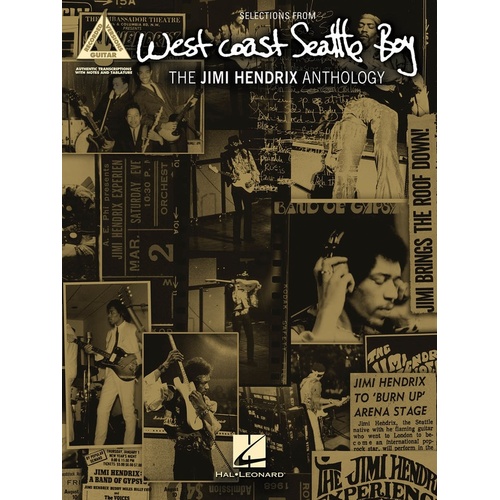 JIMI HENDRIX SELECTIONS FROM WEST COAST SEATTLE BOY Guitar Recorded Versions NOTES & TAB