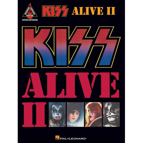 KISS ALIVE II Guitar Recorded Versions NOTES & TAB