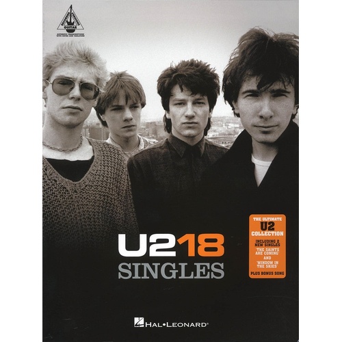 U2 18 SINGLES Guitar Recorded Versions NOTES & TAB