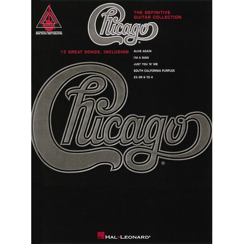 CHICAGO DEFINITIVE GUITAR COLLECTION Guitar Recorded Versions NOTES & TAB