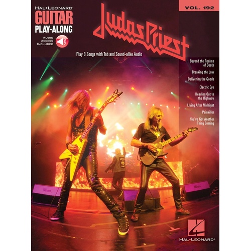 JUDAS PRIEST Guitar Playalong Book with Online Audio Access and TAB Volume 192 