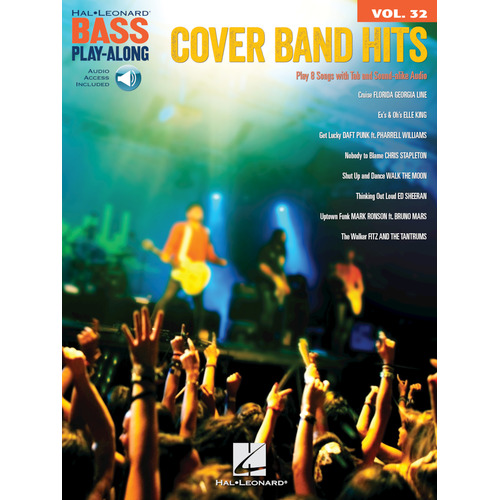 COVER BAND HITS Bass Playalong Book with Online Audio Access & TAB Volume 32