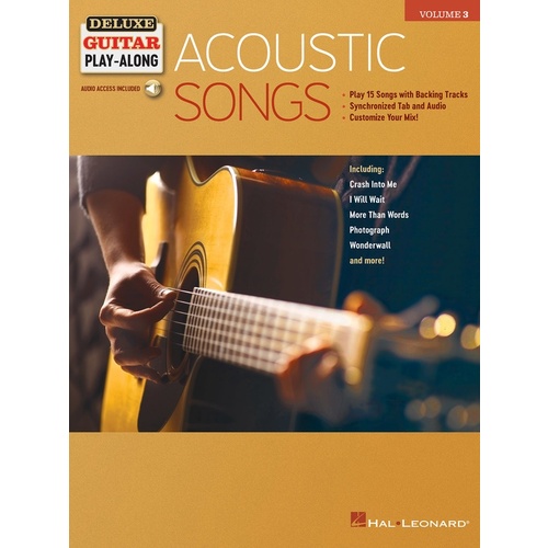 ACOUSTIC SONGS Deluxe Guitar Playalong Book with Online Audio Access Volume 3