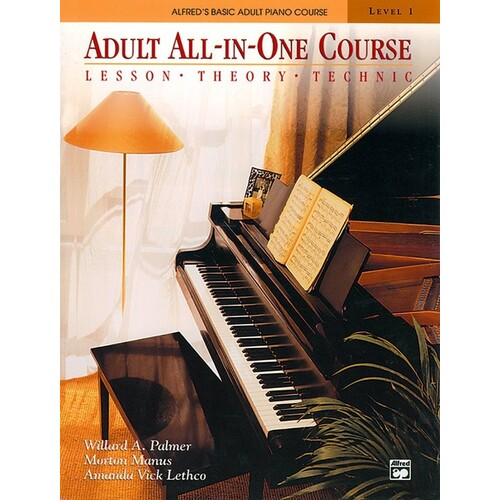 ALFREDS BASIC ADULT PIANO COURSE ADULT ALL IN ONE COURSE Book Level 1
