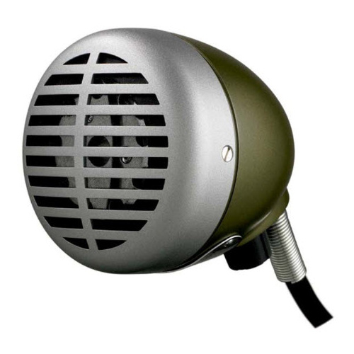 SHURE 520DX GREEN BULLET Harmonica Microphone with 1/4 Inch Jack