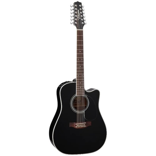TAKAMINE PRO LEGACY EF381SC 12 String Dreadnought/Electric Cutaway Guitar in Black