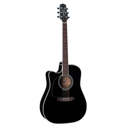 TAKAMINE PRO LEGACY 6 String Left Hand Acoustic/Electric Cutaway Guitar in Black