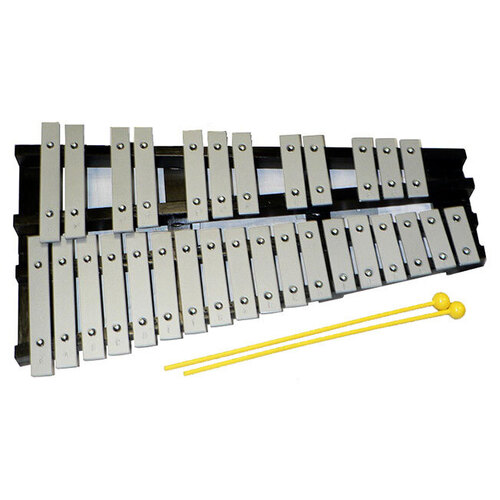 PERCUSSION PLUS 30 Note Glockenspiel with Black Wood Folding Frame and Bag