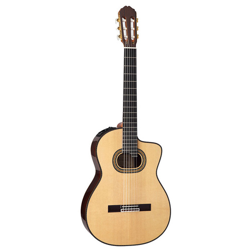 TAKAMINE PRO H90 6 String Concert Classical/Electric Cutaway Guitar in Natural
